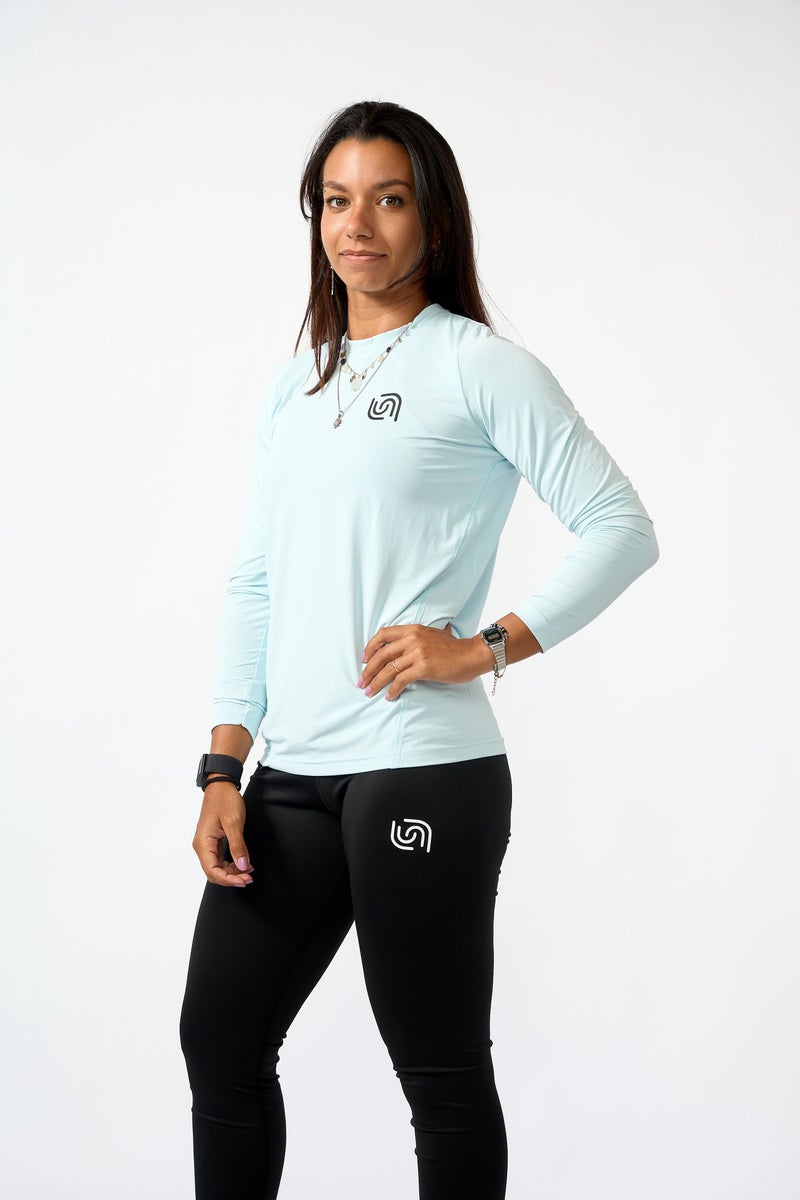 Beyond sportswear Women's Ice Blue Long sleeve Training T-shirt - Image 3